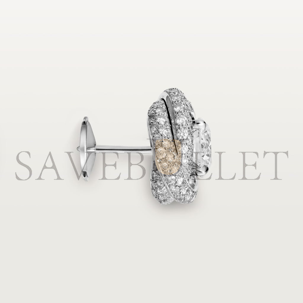 ca*t*er trinity 18k white gold, Di*m*nd ruban earrings n8515014